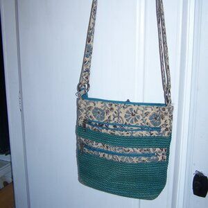 Green Jute Crossbody Bag